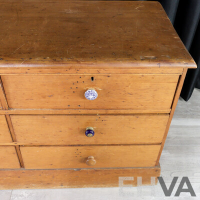 Victorian Kauri Pine Chest of Six Drawers