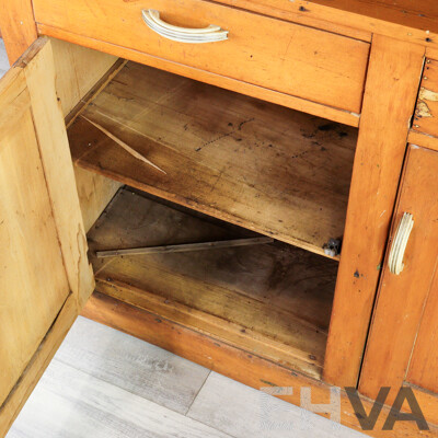 Vintage Pine Buffet and Hutch