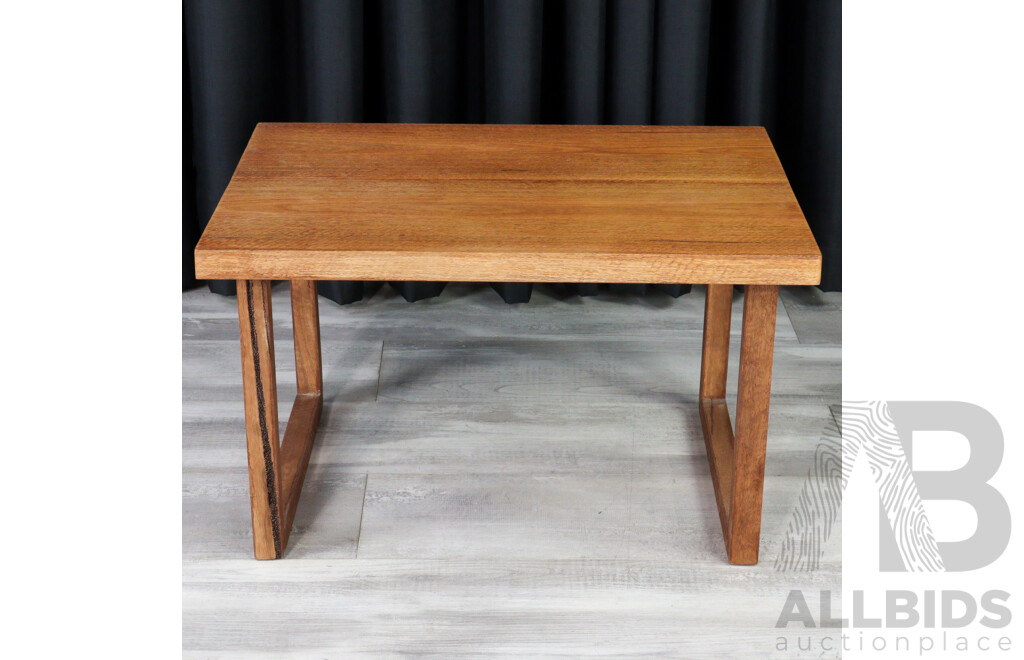 Square Line Hardwood Side Table