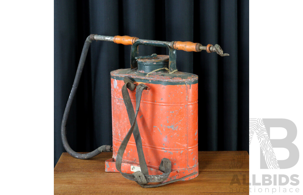 Vintage Metal Back Pack Sprayer