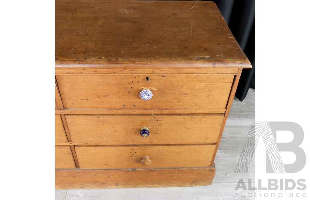 Victorian Kauri Pine Chest of Six Drawers