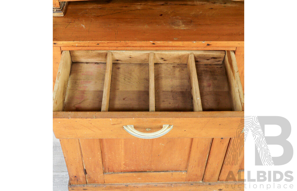 Vintage Pine Buffet and Hutch