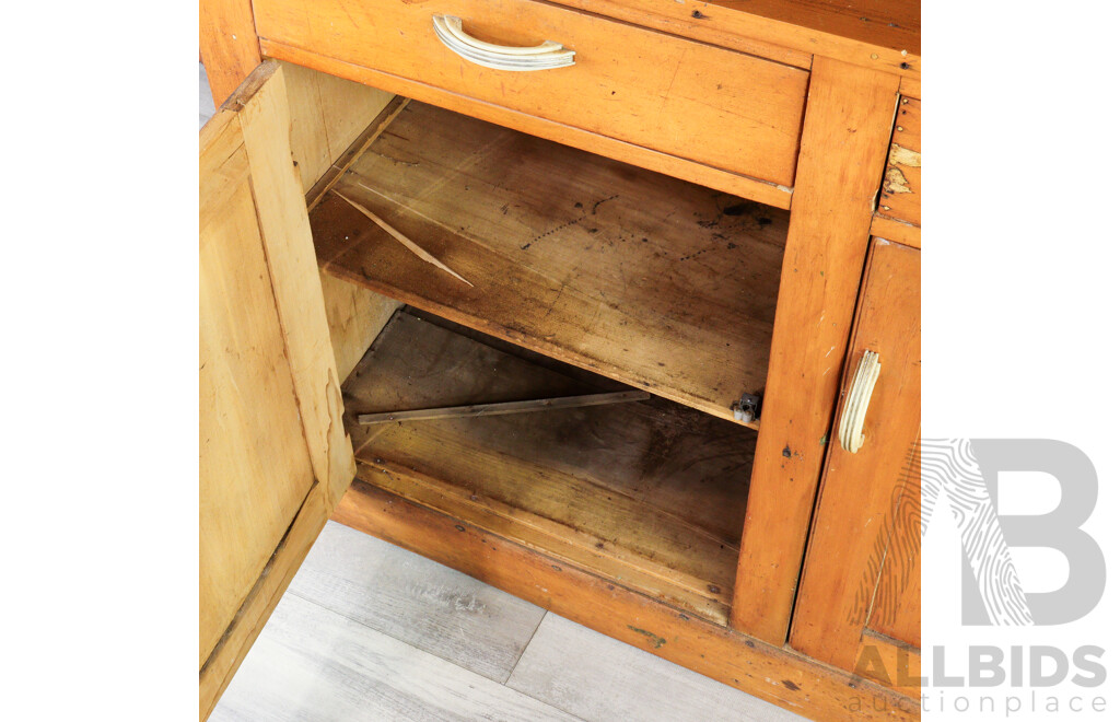 Vintage Pine Buffet and Hutch