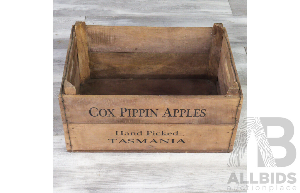 Collection of Three Reproduction Timber Apple Boxes
