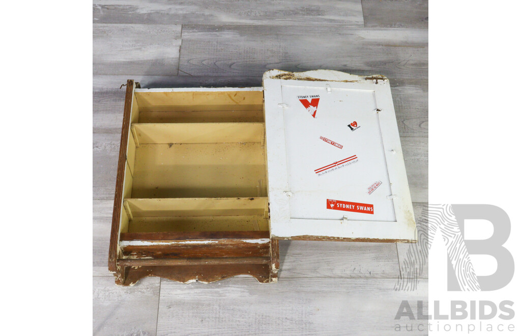 Vintage Pine Wall Mount Bathroom Cabinet