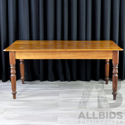 Victorian Kauri Pine Kitchen Table