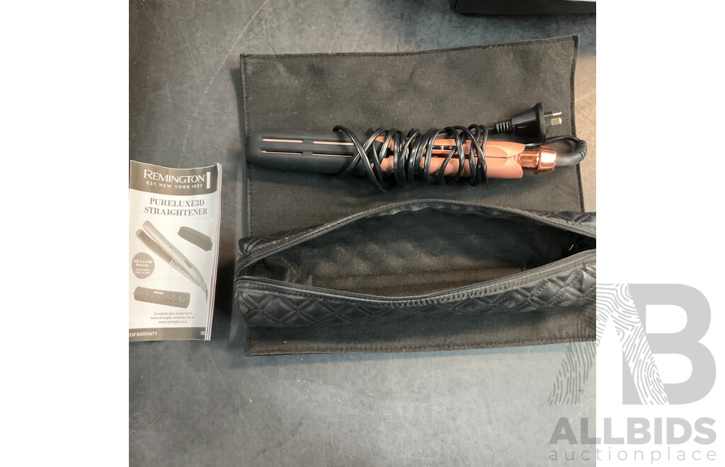 VS SASSION  Hair Styler Set & REMINGTON Straightener & Assorted Synthetic Hair - Lot of 8