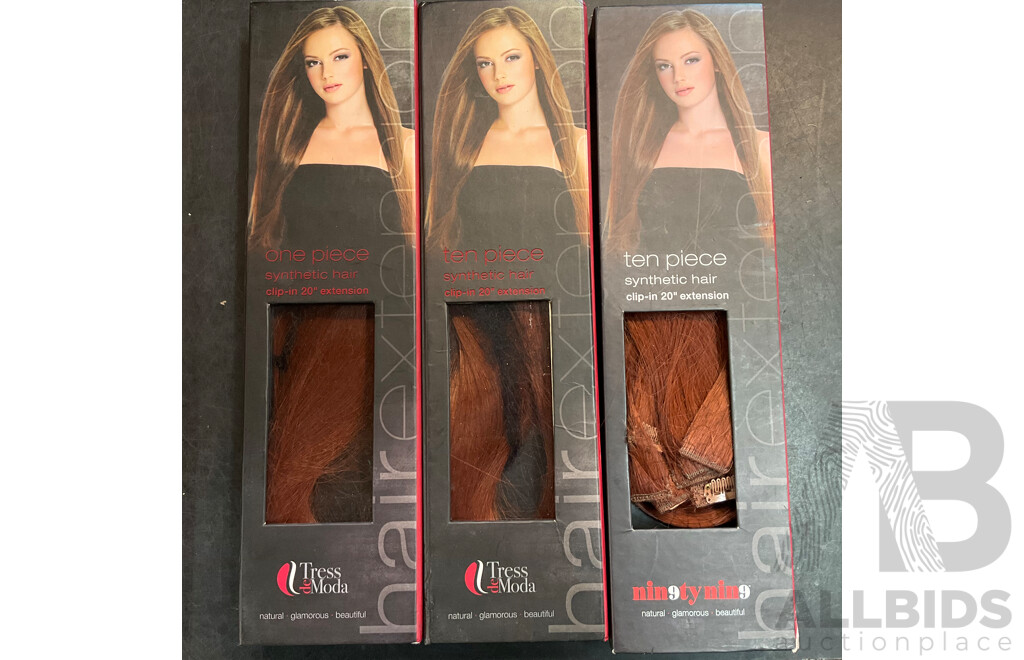 VS SASSION  Hair Styler Set & REMINGTON Straightener & Assorted Synthetic Hair - Lot of 8
