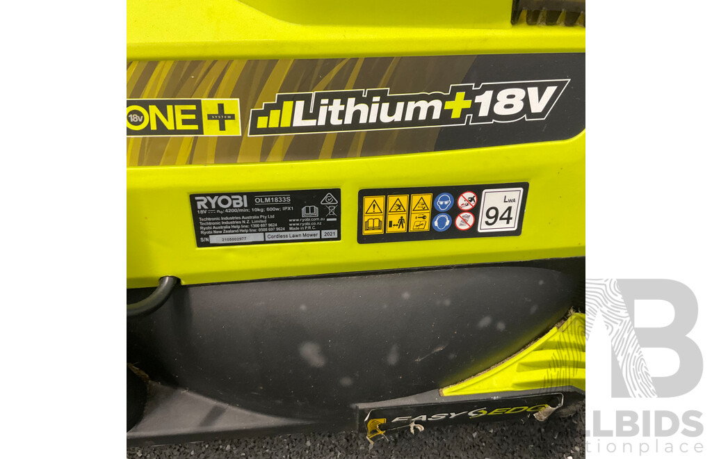 RYOBI OLM1833S Cordless Lawn Mower - Skin Only