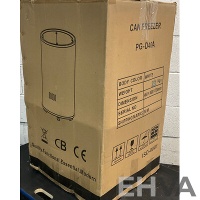 Lot of 4  - 40L Wheel Can Freezer PG-D40A Branded Pat and Stick's