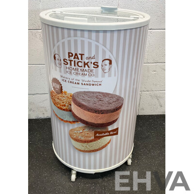 Lot of 4  - 40L Wheel Can Freezer PG-D40A Branded Pat and Stick's