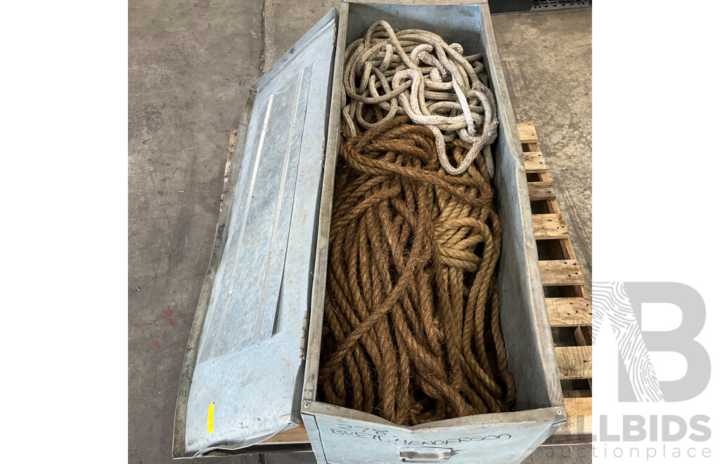 Assorted Ropes with Metal Box
