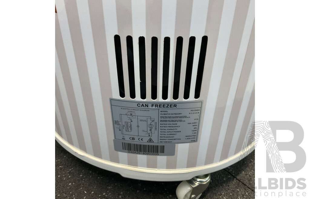 40L Wheel Can Freezer PG-D40A Branded Pat and Stick's