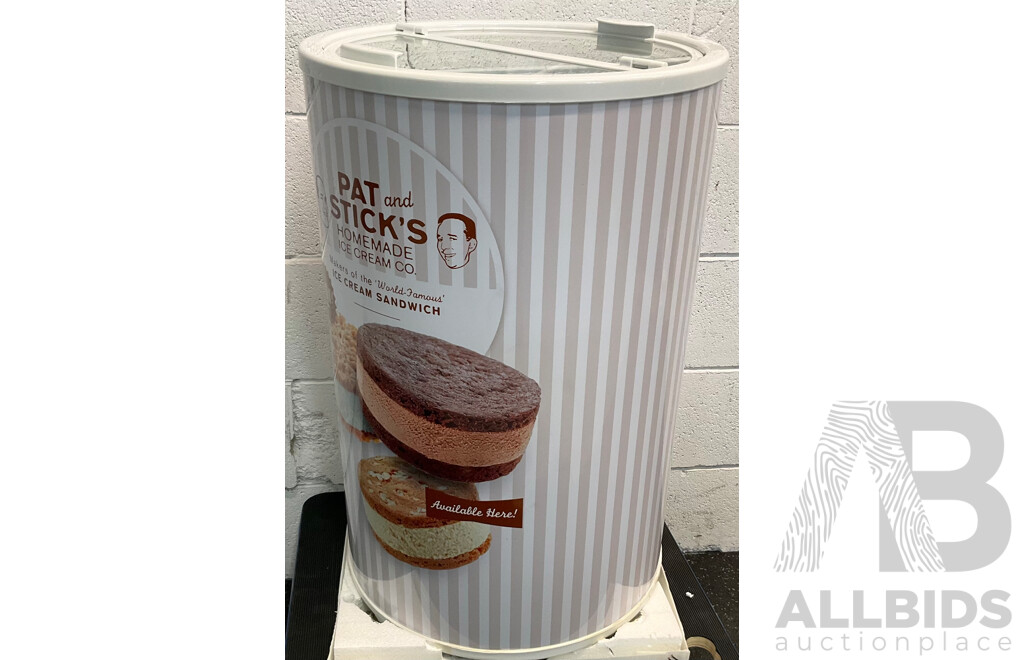 Lot of 2 - 40L Wheel Can Freezer PG-D40A Branded Pat and Stick's