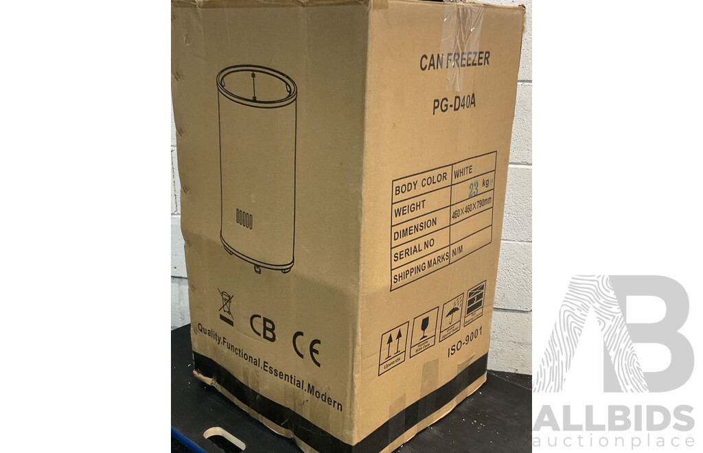 Lot of 2 - 40L Wheel Can Freezer PG-D40A Branded Pat and Stick's