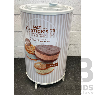 Lot of 4  - 40L Wheel Can Freezer PG-D40A Branded Pat and Stick's