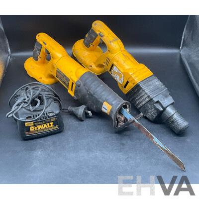 Dewalt Rotary Hammer Drill, Reciprocating Saw and Battery Charger