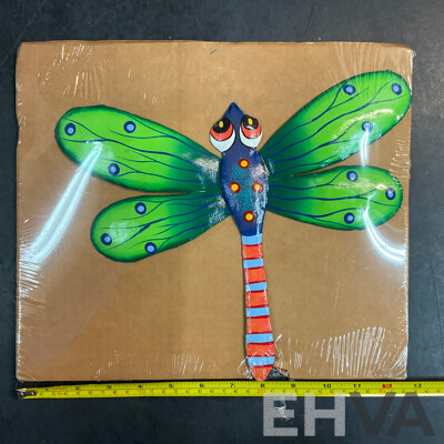 Metal Decorative Indoor Outdoor Hanging Wall Art - Gecko Lizard / Dragonfly - Lot of 21