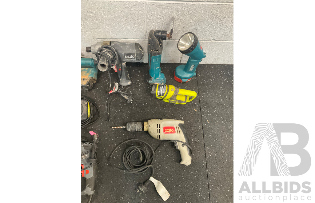 Assorted Power Tools - Drills, Oscillating Tool, Belt Sander, Multi-purpose