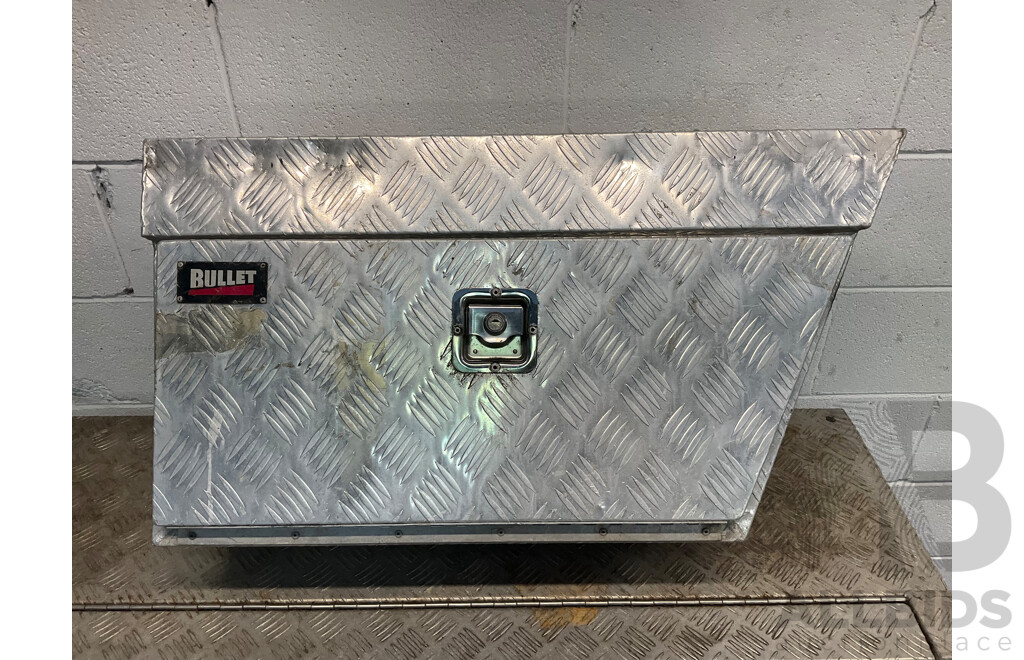 Aluminium Ute Tool Box, BULLET Aluminium Under Tray Ute Tool Box  - Lot of 2