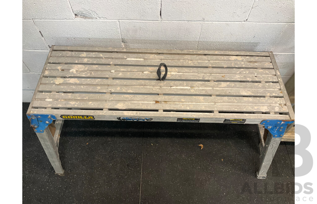 GORILLA Paint Platform Ladder , RHINO Aluminium Leadder  - Lot of 2