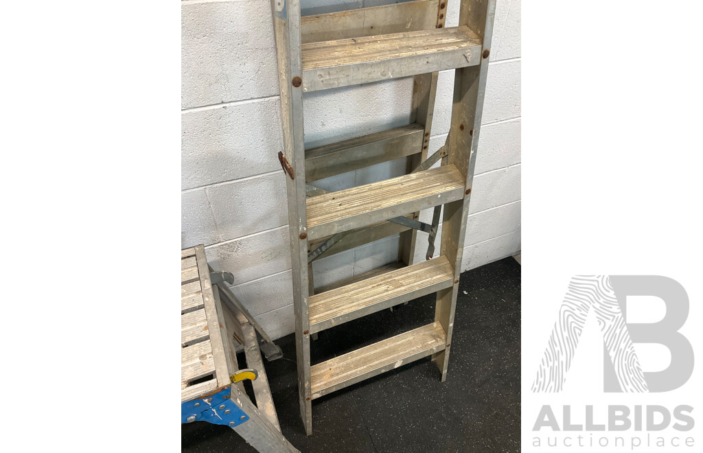 GORILLA Paint Platform Ladder , RHINO Aluminium Leadder  - Lot of 2