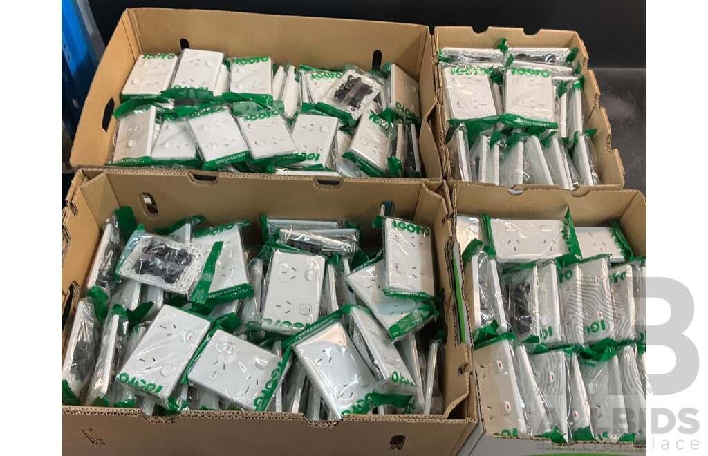 IGOTO Switches/Power Socket/ PAL Wall Plates & Data/Tv Outlet Cover - Total 180Pack