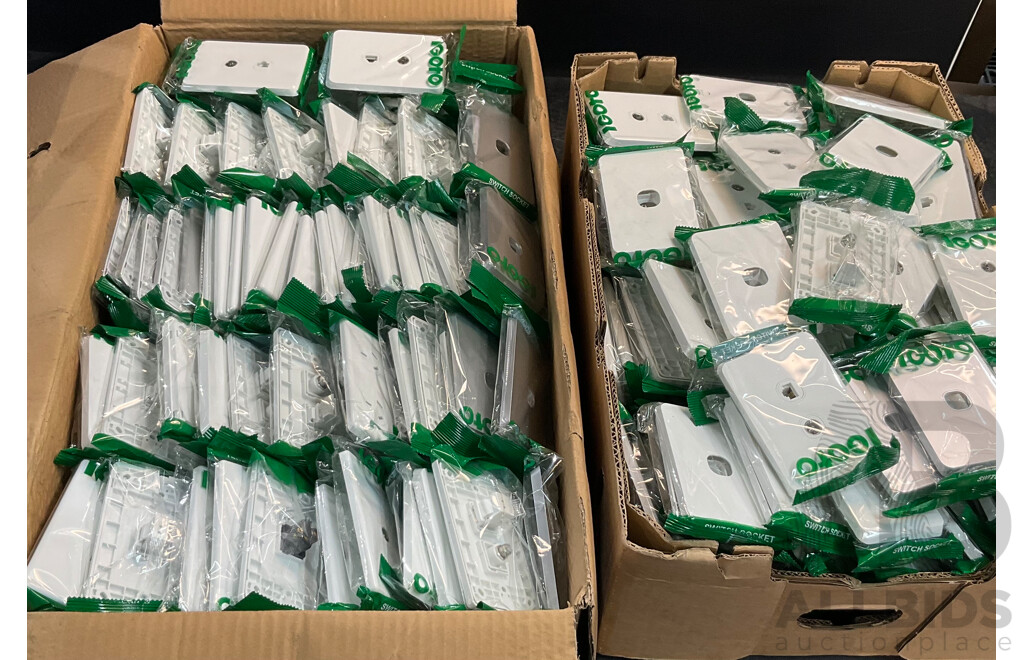 Total 242 Pack of IGOTO PAL Wall Plates & Data/TV Outlet Covers & Switch Covers & Switches/Power Sockets