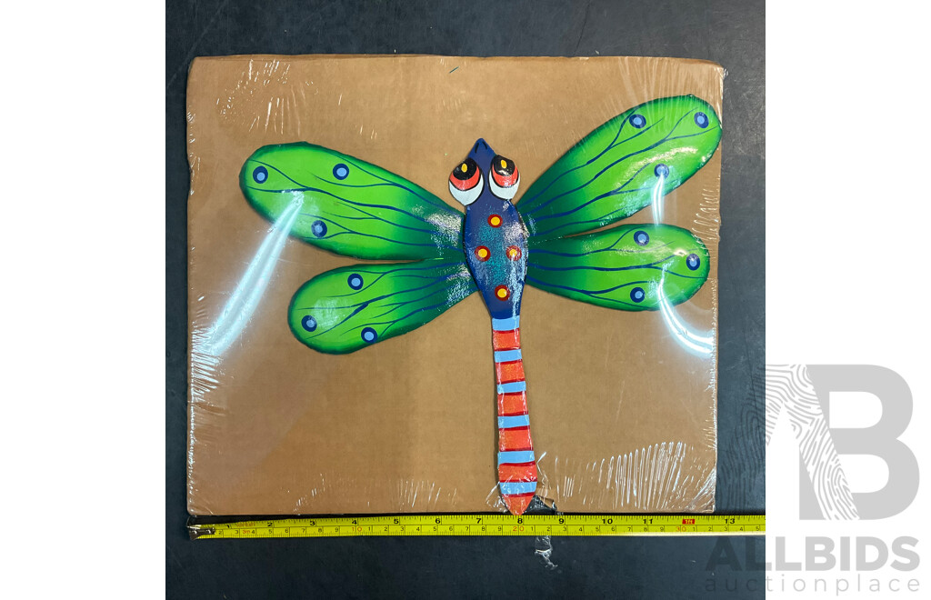 Metal Decorative Indoor Outdoor Hanging Wall Art - Gecko Lizard / Dragonfly - Lot of 21