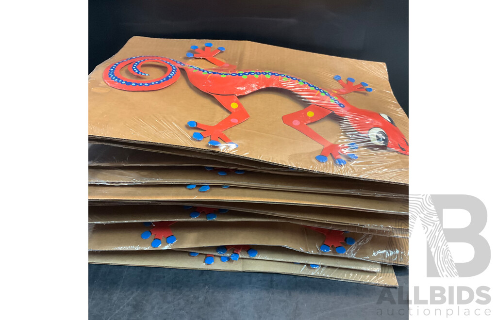 Metal Decorative Indoor Outdoor Hanging Wall Art - Gecko Lizard - Lot of 25