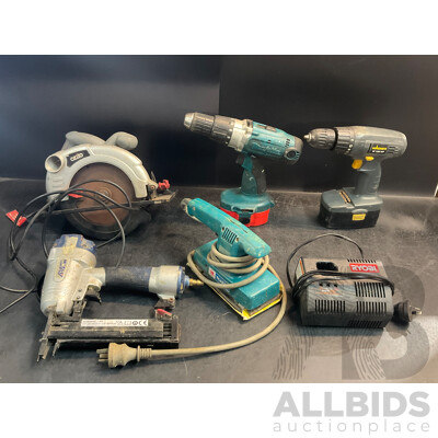 Makita Planer and Power Drill, Wagner Drill, Ozito Circular Saw and Apach Nail Gun