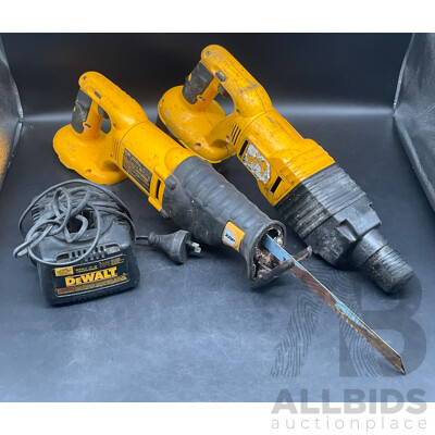 Dewalt Rotary Hammer Drill, Reciprocating Saw and Battery Charger