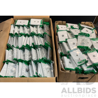 Total 242 Pack of IGOTO PAL Wall Plates & Data/TV Outlet Covers & Switch Covers & Switches/Power Sockets