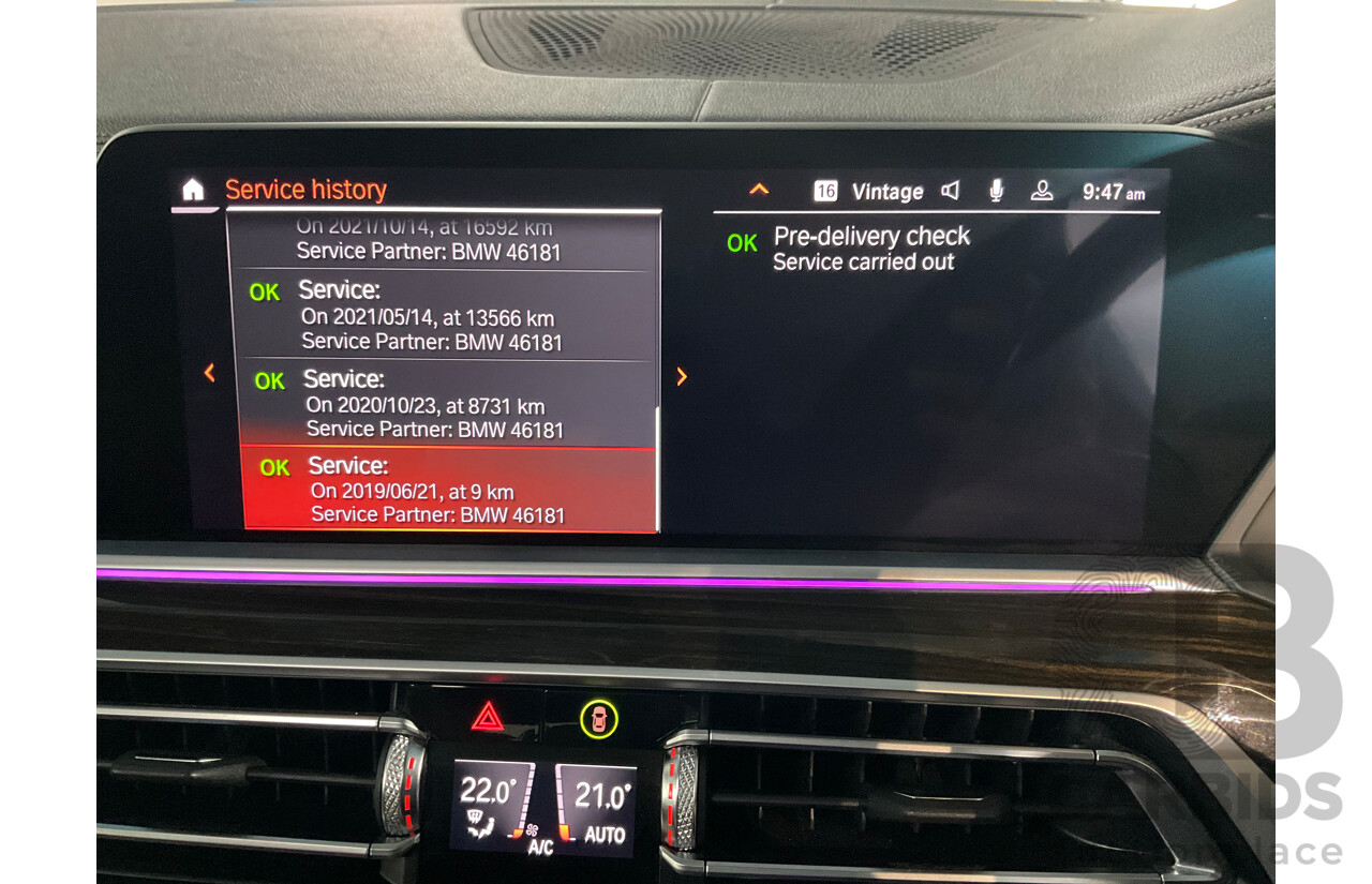 06/2019 BMW X7 xDrive30d (AWD) G07 4d Wagon Arctic Grey Brilliant Effect Metallic Twin Turbo Diesel 3.0L - 7 Seater