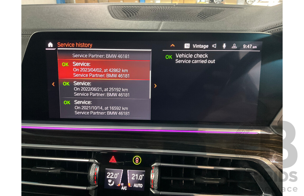06/2019 BMW X7 xDrive30d (AWD) G07 4d Wagon Arctic Grey Brilliant Effect Metallic Twin Turbo Diesel 3.0L - 7 Seater