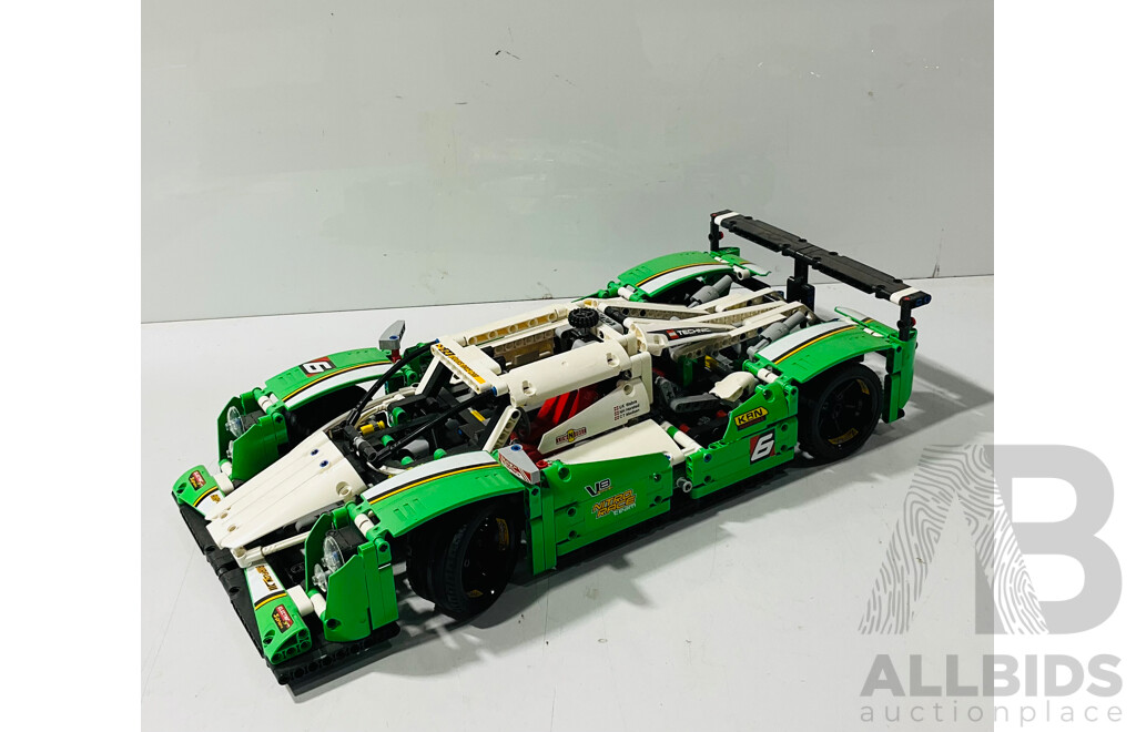 Mostly Built Lego Technic 24 Hour Race Car Set No. 42039