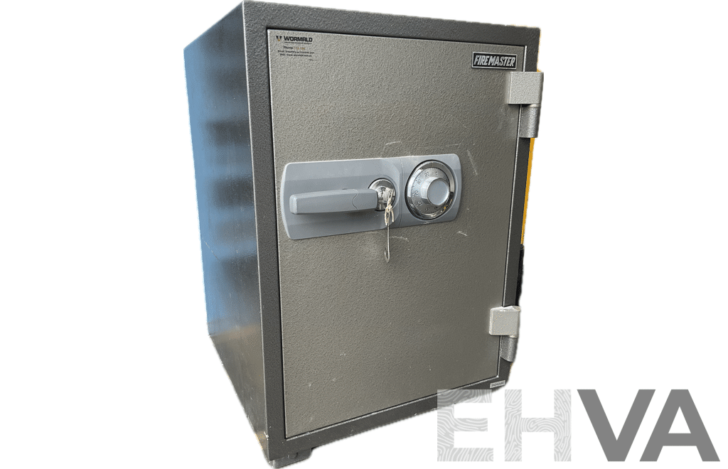 FIREMASTER Large Dual Lock Fire Safe Grey 72x49x51cm