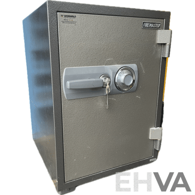 FIREMASTER Large Dual Lock Fire Safe Grey 72x49x51cm