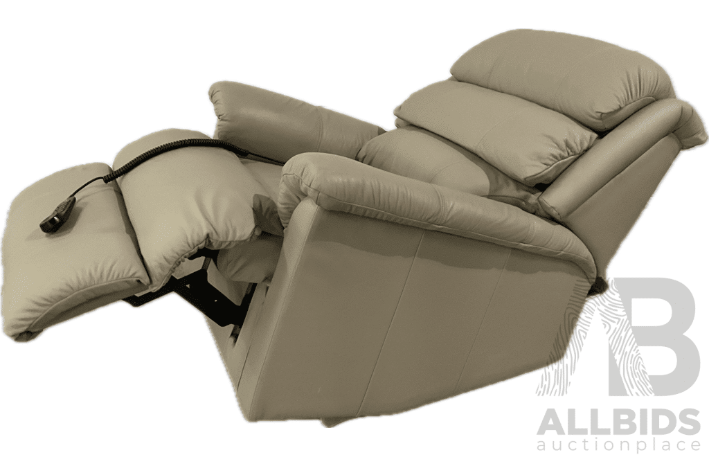 Lazboy Platinum Powert Lift Chair - Dark Cream Leather - ORP $6099