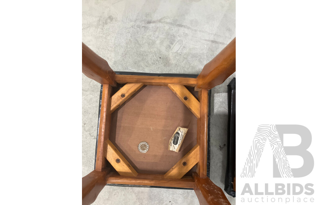 BURGESS Wooden Bar Stools - Lot of 2