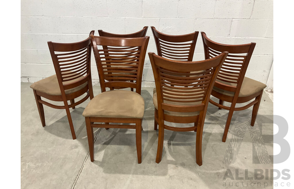 Set of Six Wooden Dinning Chairs