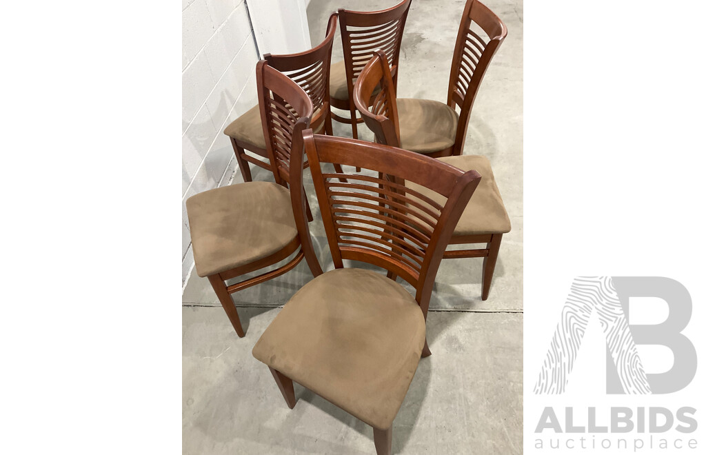Set of Six Wooden Dinning Chairs