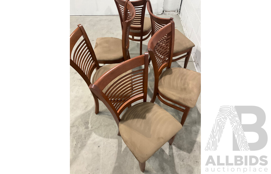 Set of Six Wooden Dinning Chairs