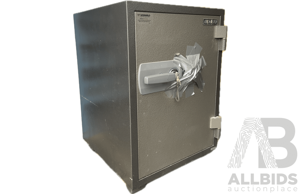 FIREMASTER Large Dual Lock Fire Safe Grey 72x49x51cm