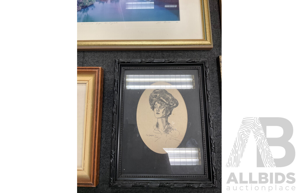 Framed Print - Including ''Linlitchfield'', ''Waronnorra George'' by Mt. Elyzabeth, ''Gibson Girl'' by J.G. Thompson and More   - Lot of 8