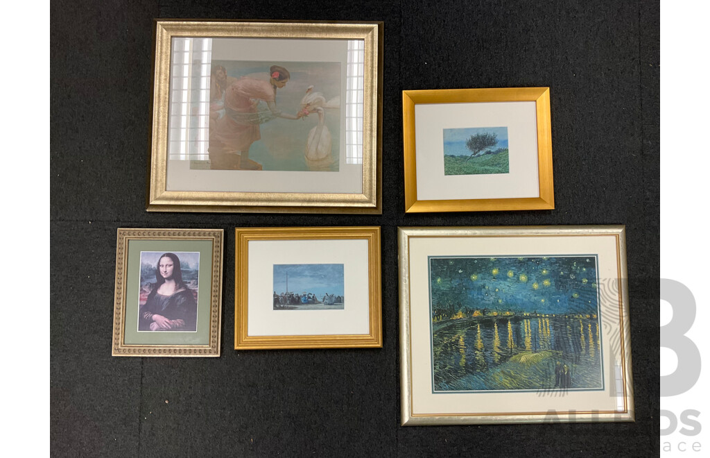 Assorted Framed Prints - including ''Starry Night''