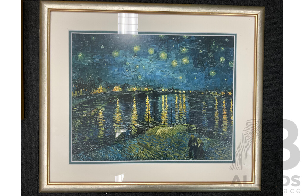 Assorted Framed Prints - including ''Starry Night''