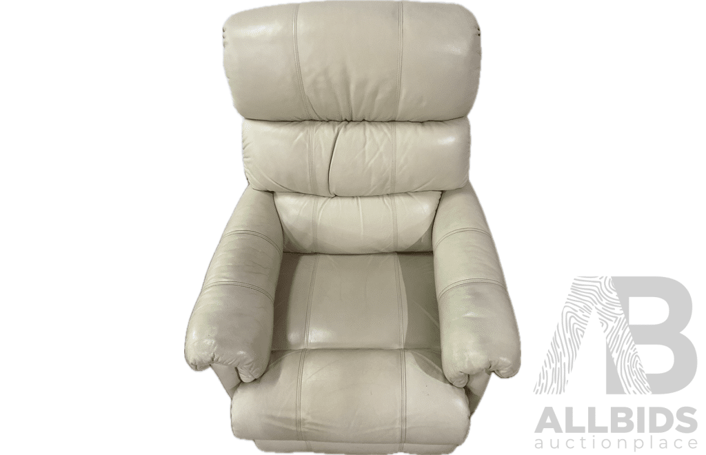 Lazboy Eden Rocker Recliner - Cream White Leather - Lot of 2 - ORP $5900