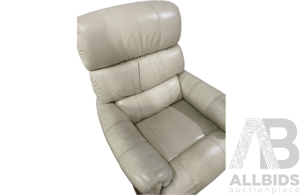 Lazboy Eden Rocker Recliner - Cream White Leather - Lot of 2 - ORP $5900