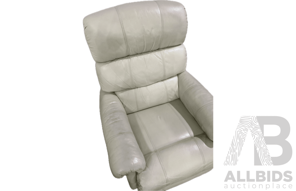 Lazboy Eden Rocker Recliner - Cream White Leather - Lot of 2 - ORP $5900